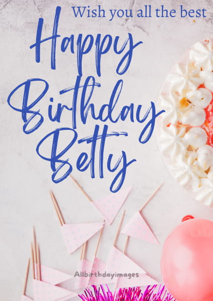 Happy Birthday Card Image for Betty