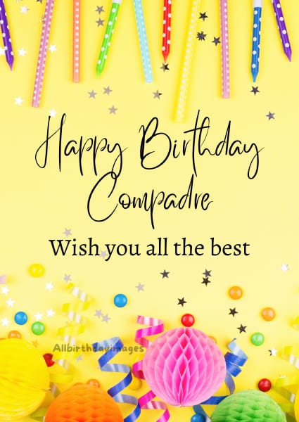 Happy Birthday Compadre Cards