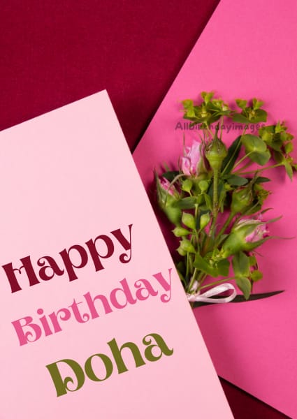 Happy Birthday Doha Card Images