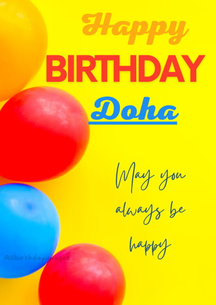 Doha Happy Birthday Card