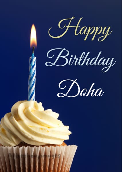Happy Birthday Card for Doha