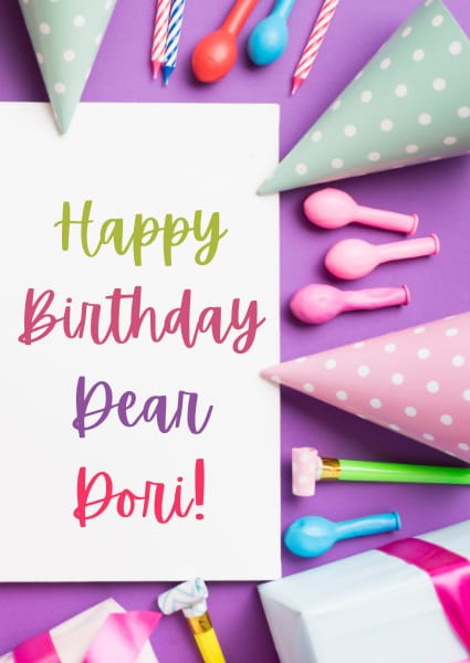 Happy Birthday Dori Card