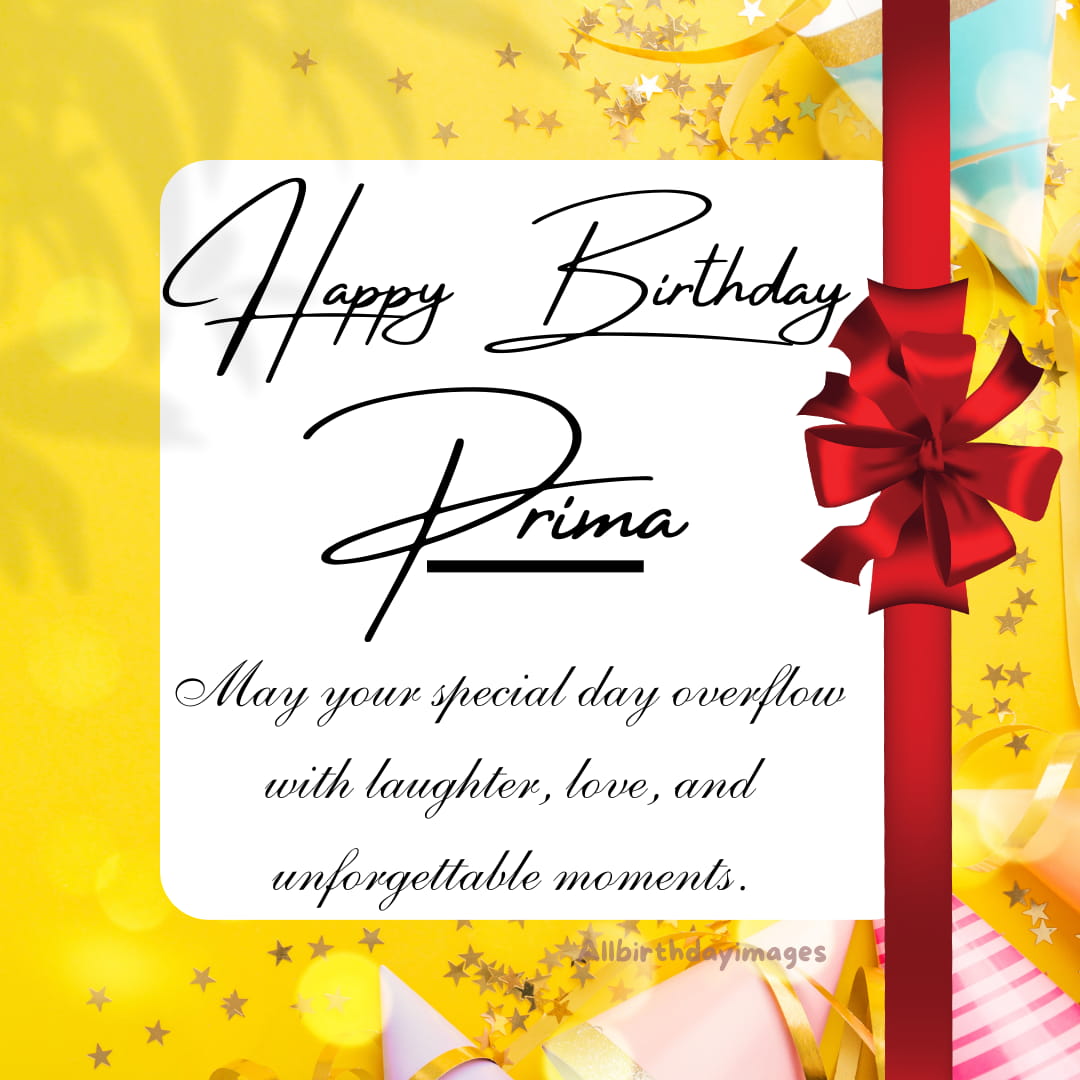 Happy Birthday Wishes for Prima