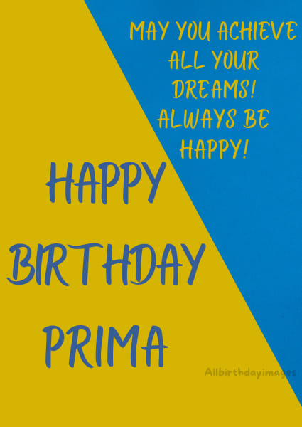 Happy Birthday Prima Cards