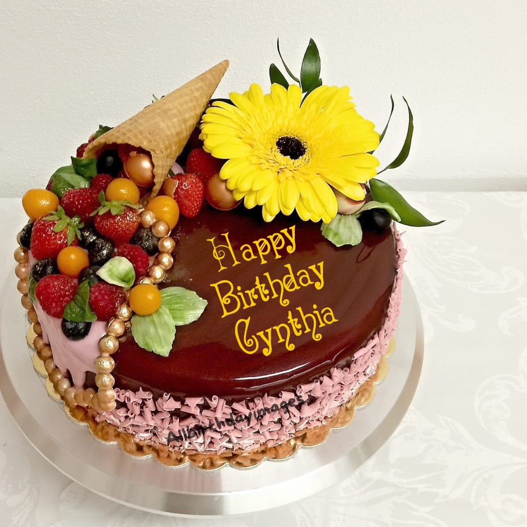 Happy Birthday Cake for Cynthia