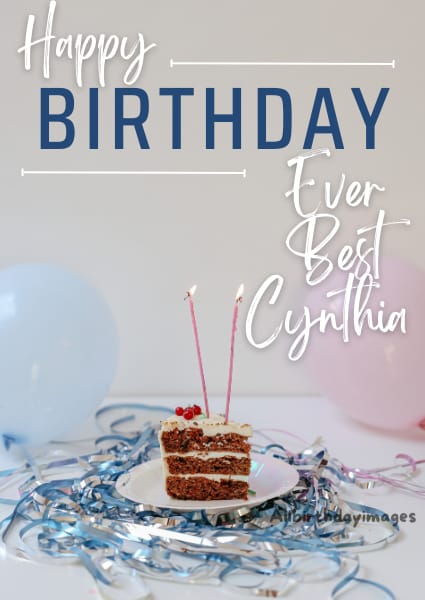 Happy Birthday Cards for Cynthia
