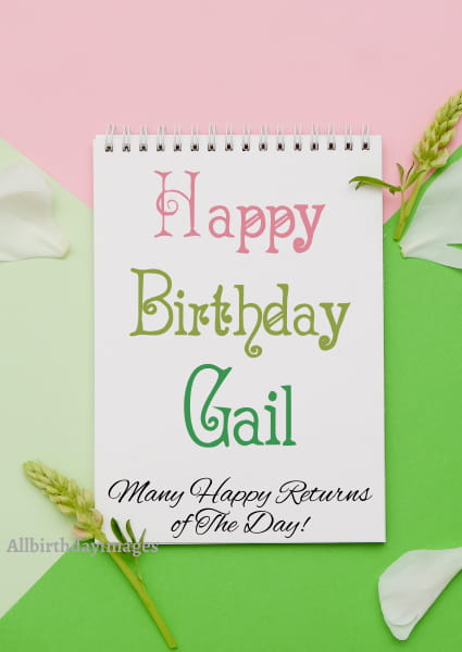 Happy Birthday Gail Card Pics
