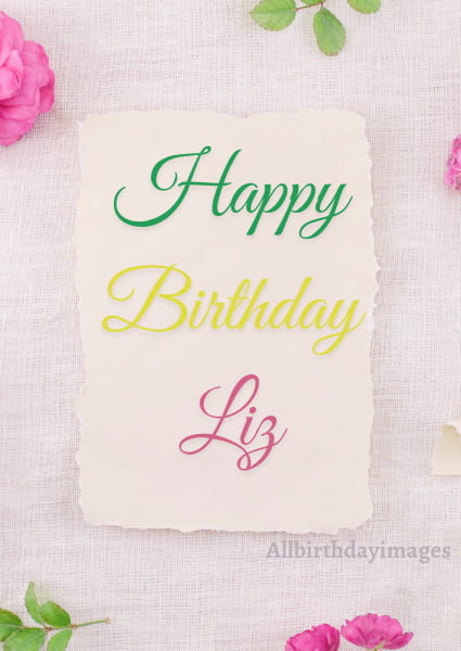 Happy Birthday Card for Liz