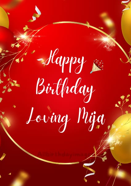 Happy Birthday Mija Card