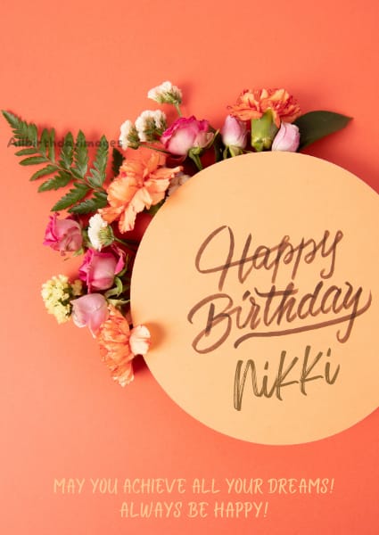 Happy Birthday Card for Nikki
