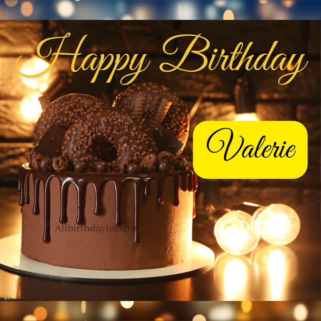 Happy Birthday Valerie Cake Image