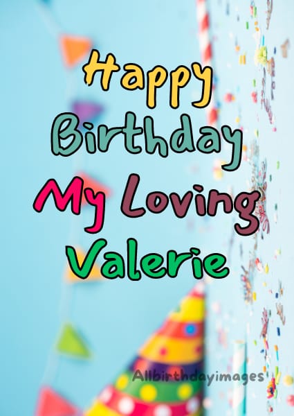 Happy Birthday Valerie Card