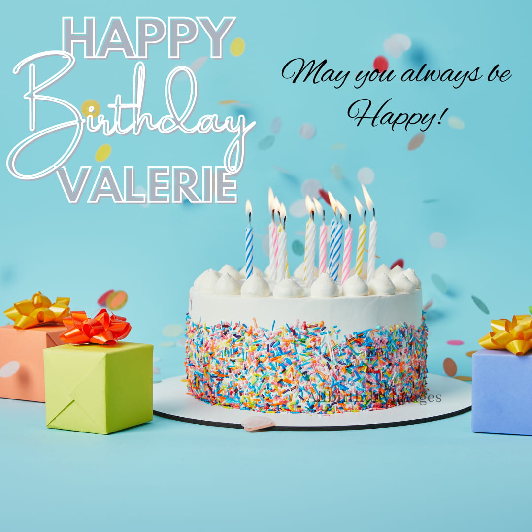 Happy Birthday Valerie Cake Image