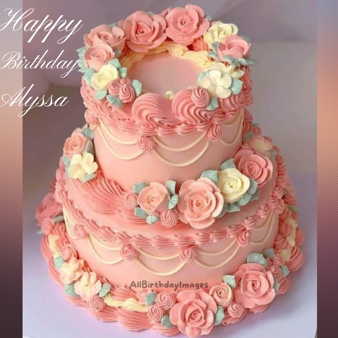 Happy Birthday Cake for Alyssa