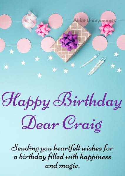 Happy Birthday Craig Cards