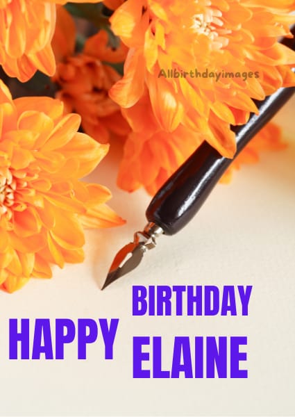Happy Birthday Elaine Card