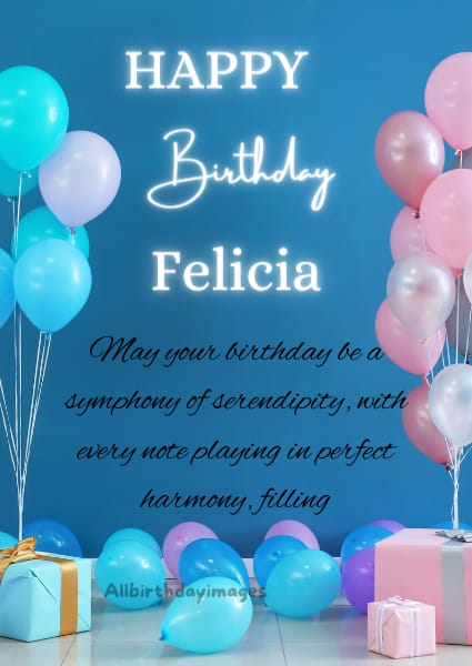 Happy Birthday Felicia Cards