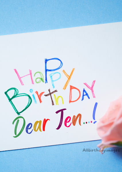 Happy Birthday Jen Card