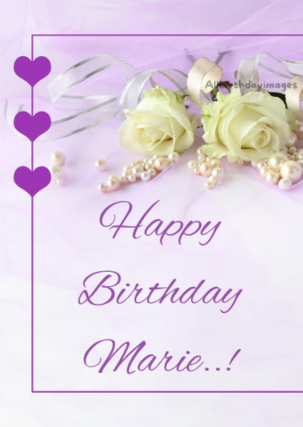 Happy Birthday Marie Card