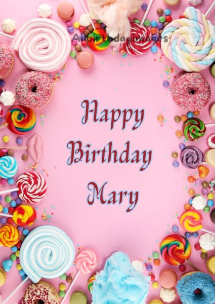 Happy Birthday Mary Card