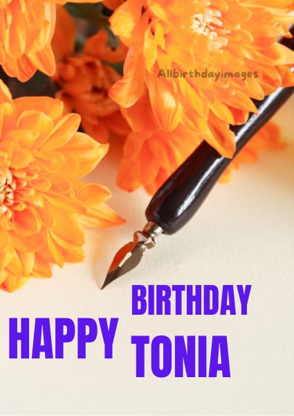 Happy Birthday Card for Tonia