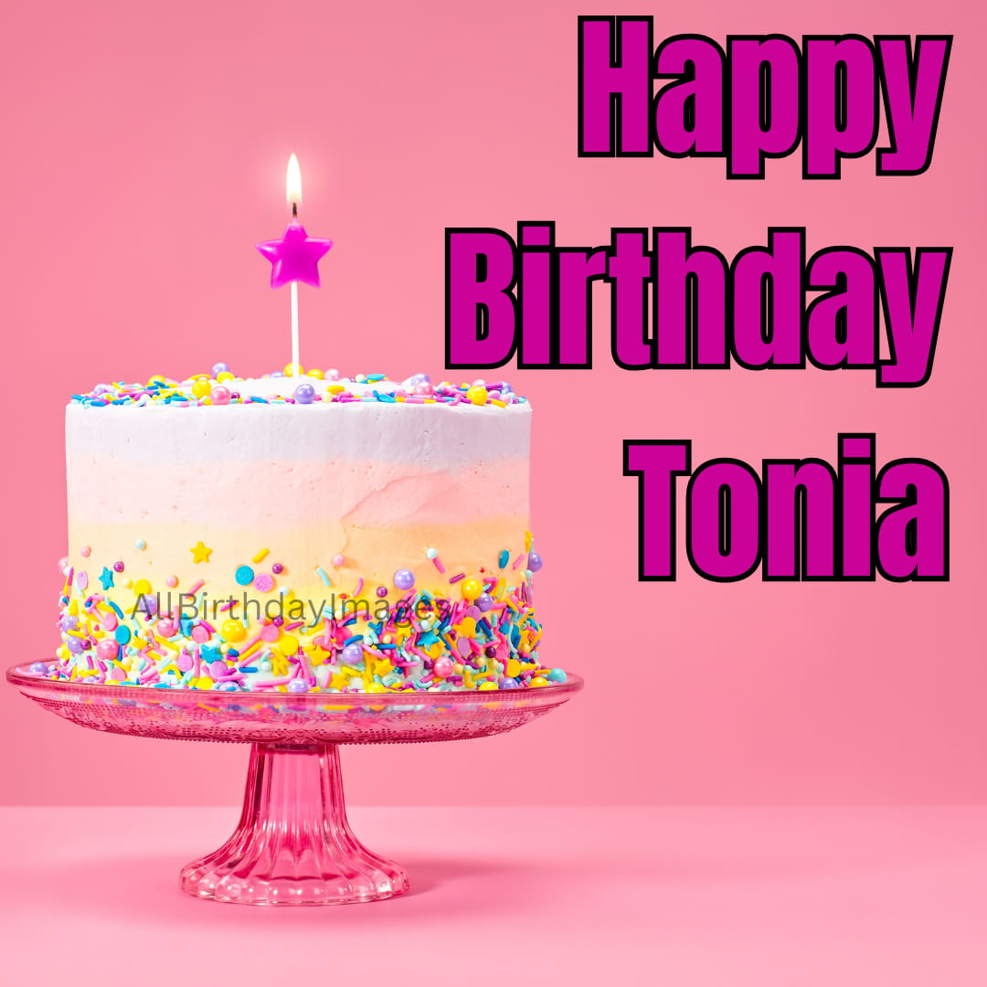Happy Birthday Cake for Tonia