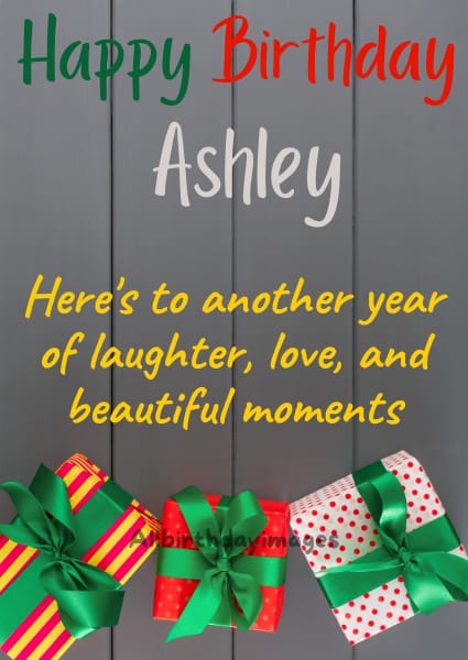 Happy Birthday Ashley Card