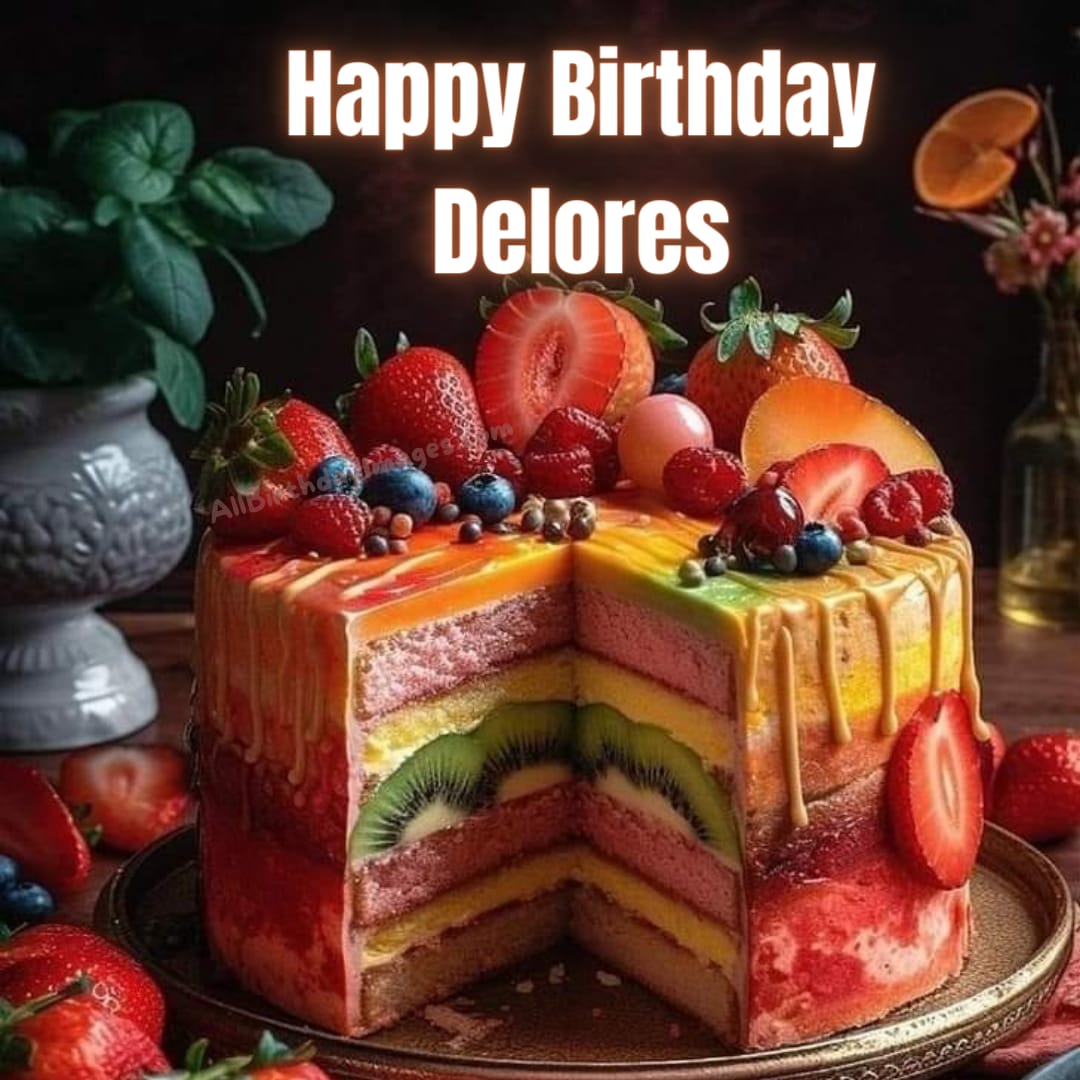 Happy Birthday Delores Cake Images