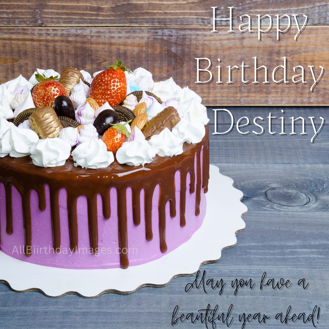 Happy Birthday Cake for Destiny