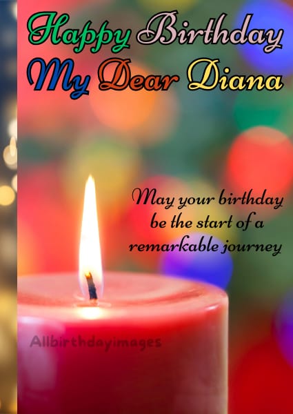 Happy Birthday Diana Card