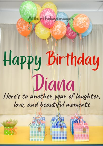 Happy Birthday Diana Card