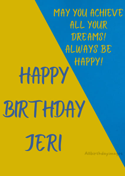 Happy Birthday Card for Jeri