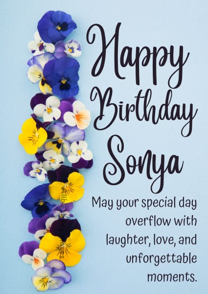 Happy Birthday Sonya Cards