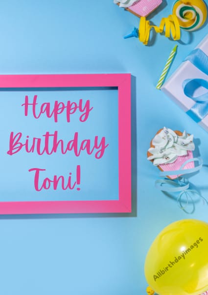 Happy Birthday Card Toni