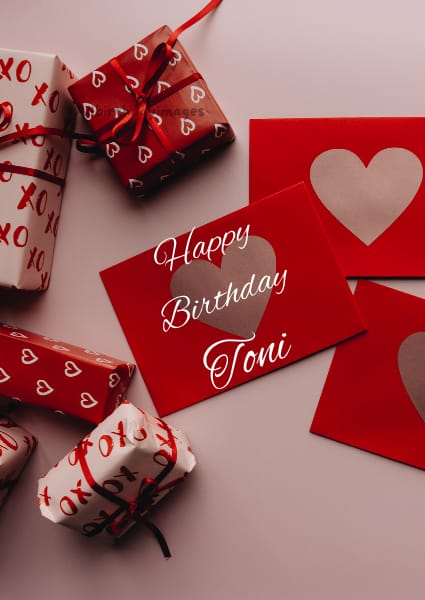 Happy Birthday Card Toni
