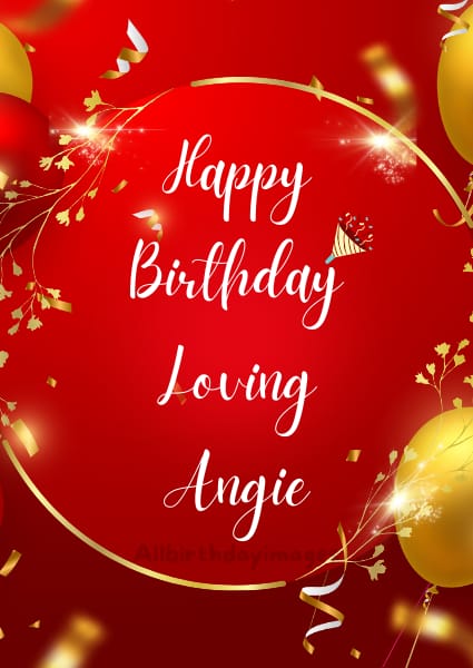 Happy Birthday Card for Angie