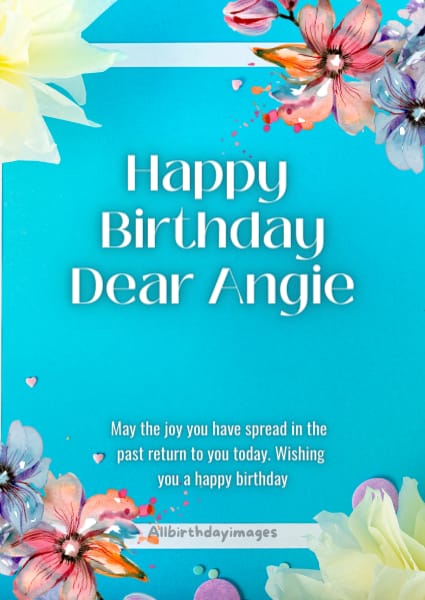 Happy Birthday Card for Angie