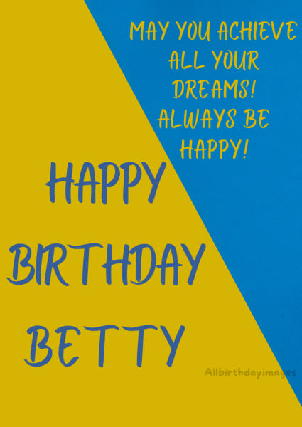 Happy Birthday Betty Card