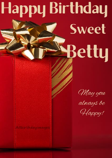 Happy Birthday Betty Card