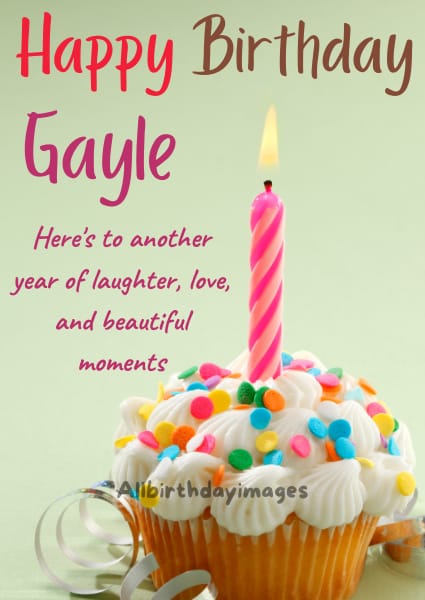 Happy Birthday Gayle Card