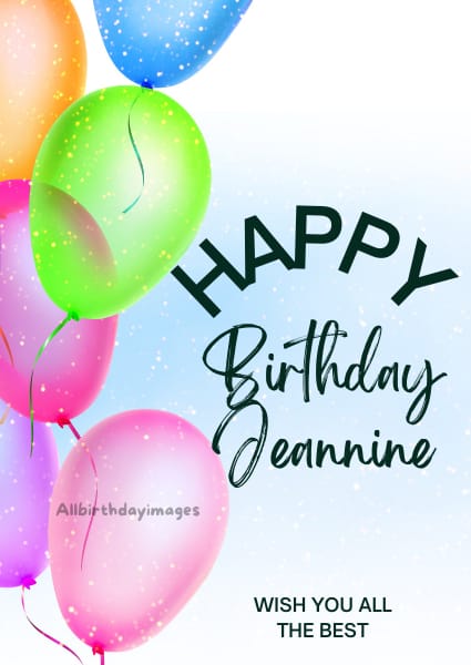 Happy Birthday Jeannine Card