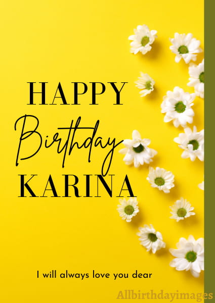 Happy Birthday Karina Card