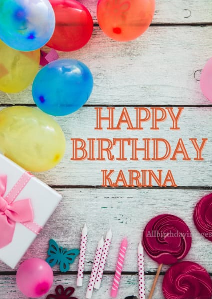 Happy Birthday Card for Karina