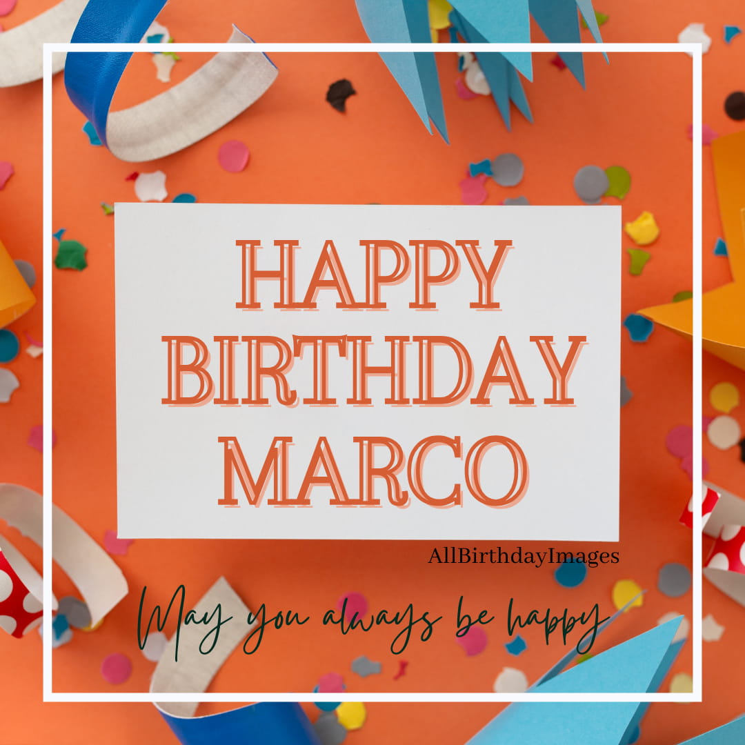 Happy Birthday Image for Marco