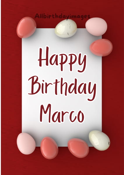 Happy Birthday Card for Marco