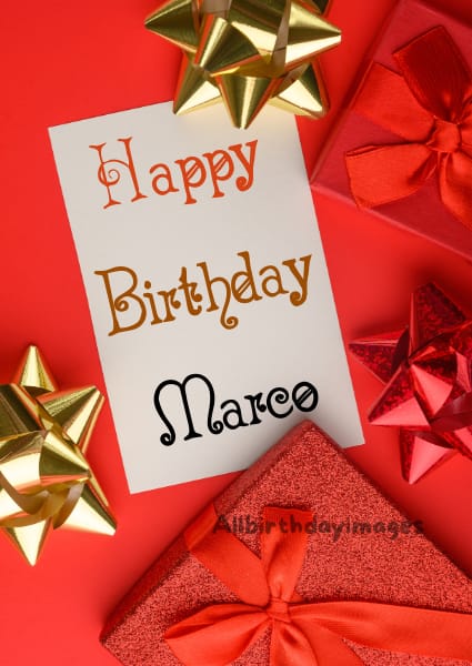 Happy Birthday Card for Marco