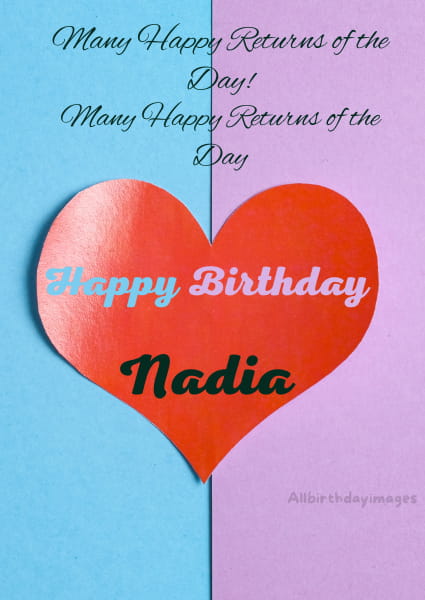 Happy Birthday Card for Nadia