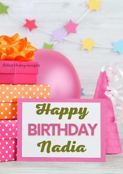 Happy Birthday Nadia Card