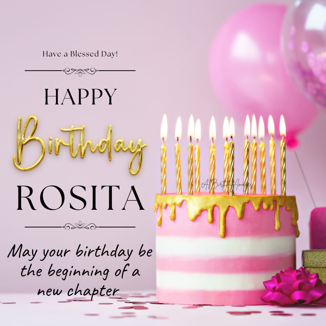 Happy Birthday Rosita Cake Image
