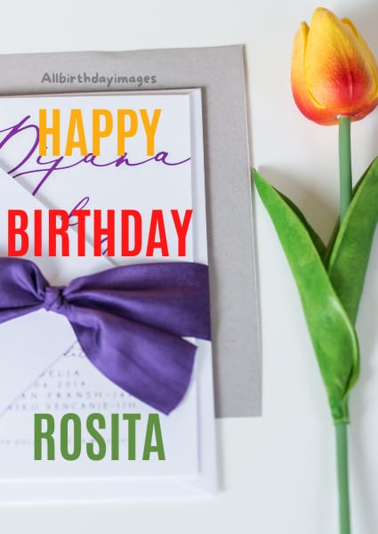 Happy Birthday Card for Rosita